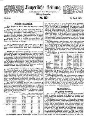 Bayerische Zeitung (Süddeutsche Presse) Freitag 26. April 1867