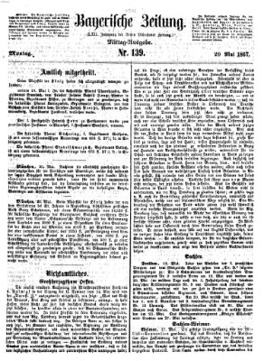 Bayerische Zeitung (Süddeutsche Presse) Montag 20. Mai 1867