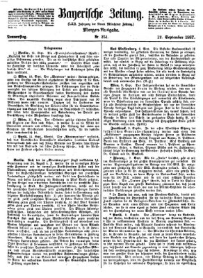 Bayerische Zeitung (Süddeutsche Presse) Donnerstag 12. September 1867
