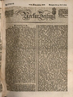 Neckar-Zeitung Mittwoch 24. April 1822