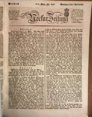Neckar-Zeitung Mittwoch 9. April 1823