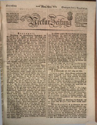 Neckar-Zeitung Dienstag 5. August 1823