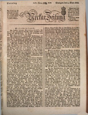 Neckar-Zeitung Sonntag 14. September 1823