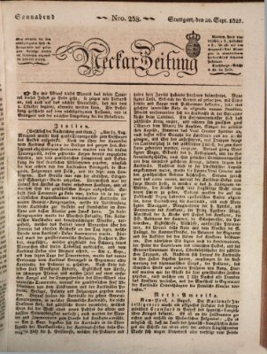 Neckar-Zeitung Samstag 20. September 1823