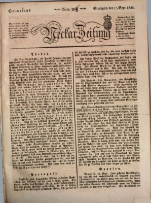 Neckar-Zeitung Samstag 27. September 1823