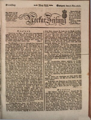 Neckar-Zeitung Dienstag 25. November 1823