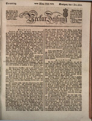 Neckar-Zeitung Sonntag 7. Dezember 1823