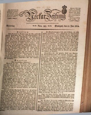 Neckar-Zeitung Montag 12. Januar 1824