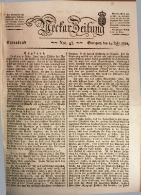 Neckar-Zeitung Samstag 14. Februar 1824