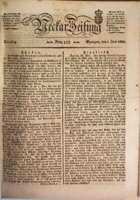 Neckar-Zeitung Dienstag 8. Juni 1824