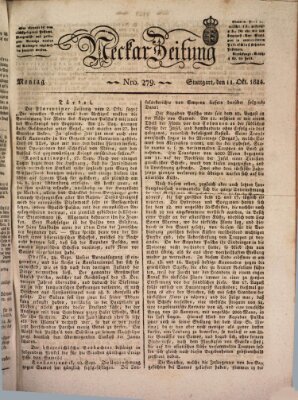 Neckar-Zeitung Montag 11. Oktober 1824