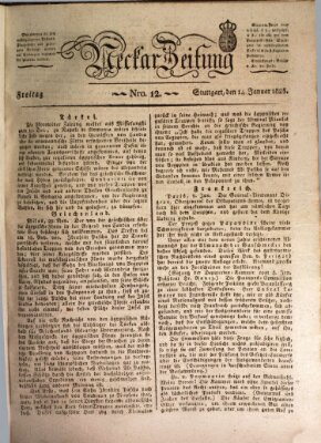Neckar-Zeitung Freitag 14. Januar 1825