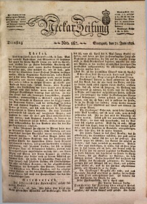 Neckar-Zeitung Dienstag 21. Juni 1825
