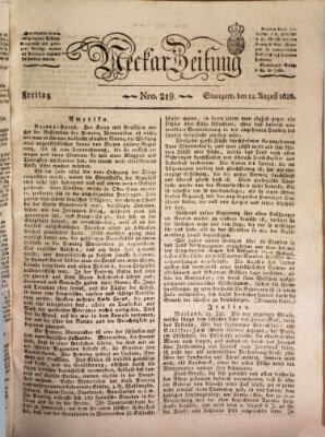 Neckar-Zeitung Freitag 12. August 1825