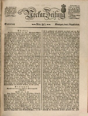 Neckar-Zeitung Sonntag 6. August 1826