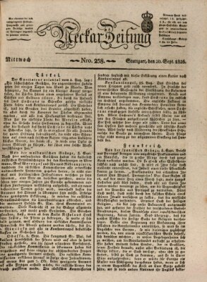 Neckar-Zeitung Mittwoch 20. September 1826