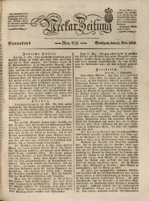 Neckar-Zeitung Samstag 11. November 1826