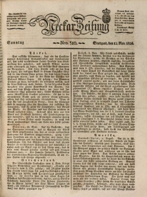 Neckar-Zeitung Sonntag 12. November 1826