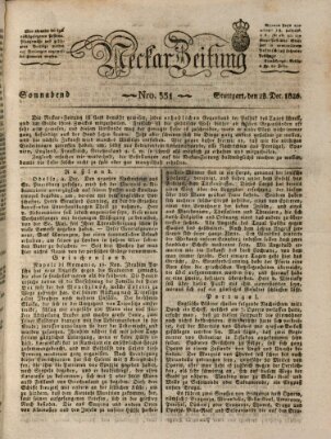 Neckar-Zeitung Samstag 23. Dezember 1826