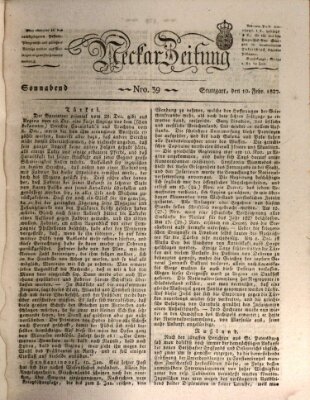 Neckar-Zeitung Samstag 10. Februar 1827