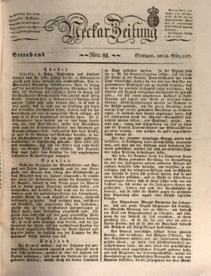 Neckar-Zeitung Samstag 24. März 1827
