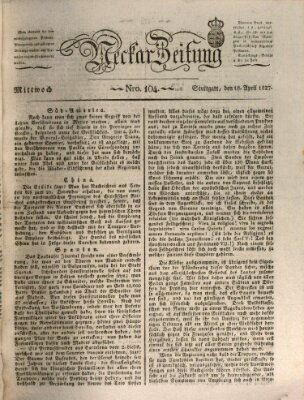 Neckar-Zeitung Mittwoch 18. April 1827