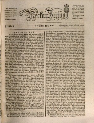 Neckar-Zeitung Freitag 27. April 1827