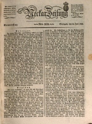 Neckar-Zeitung Donnerstag 24. Juli 1828