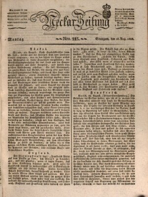 Neckar-Zeitung Montag 18. August 1828