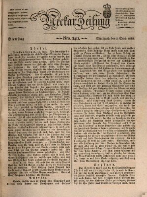 Neckar-Zeitung Dienstag 2. September 1828