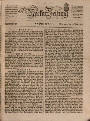 Neckar-Zeitung Mittwoch 19. November 1828
