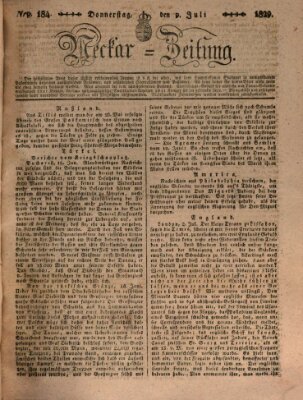 Neckar-Zeitung Donnerstag 9. Juli 1829