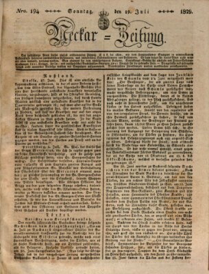 Neckar-Zeitung Sonntag 19. Juli 1829