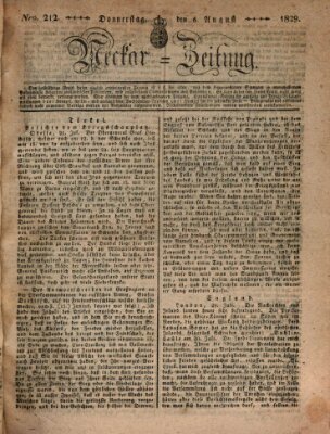 Neckar-Zeitung Donnerstag 6. August 1829