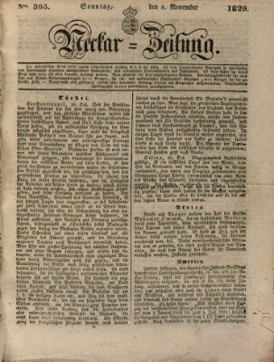 Neckar-Zeitung Sonntag 8. November 1829