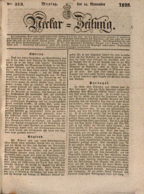 Neckar-Zeitung Montag 16. November 1829