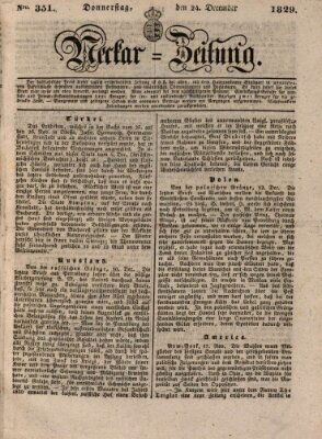 Neckar-Zeitung Donnerstag 24. Dezember 1829