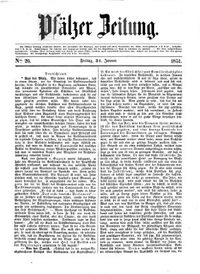 Pfälzer Zeitung Freitag 31. Januar 1851