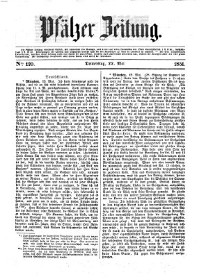 Pfälzer Zeitung Donnerstag 22. Mai 1851