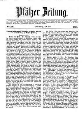 Pfälzer Zeitung Donnerstag 29. Mai 1851