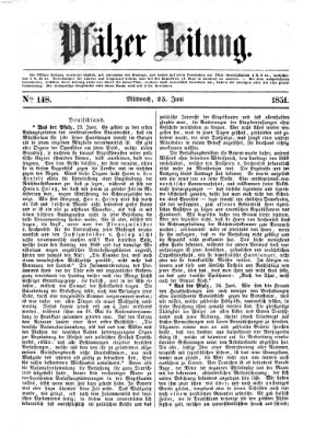 Pfälzer Zeitung Mittwoch 25. Juni 1851