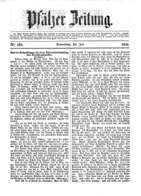 Pfälzer Zeitung Donnerstag 31. Juli 1851