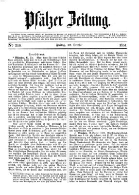 Pfälzer Zeitung Freitag 17. Oktober 1851