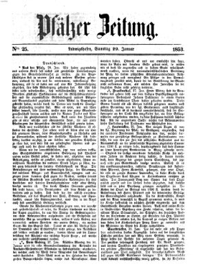 Pfälzer Zeitung Samstag 29. Januar 1853
