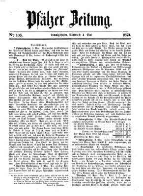 Pfälzer Zeitung Mittwoch 4. Mai 1853