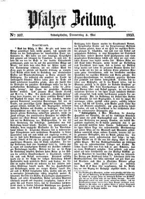 Pfälzer Zeitung Donnerstag 5. Mai 1853