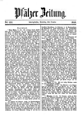 Pfälzer Zeitung Samstag 22. Oktober 1853