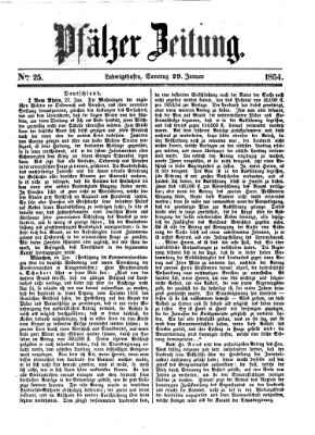 Pfälzer Zeitung Sonntag 29. Januar 1854