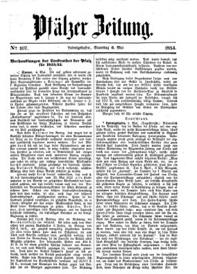 Pfälzer Zeitung Samstag 6. Mai 1854