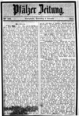 Pfälzer Zeitung Donnerstag 9. November 1854